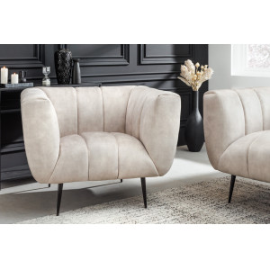 NOBLESSE exkluzív bársony fotel - pezsgő INVICTA