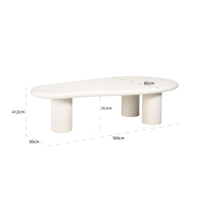 BLOOMSTONE design dohányzóasztal - 160cm