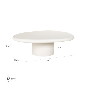 BLOOMSTONE design dohányzóasztal - 110cm