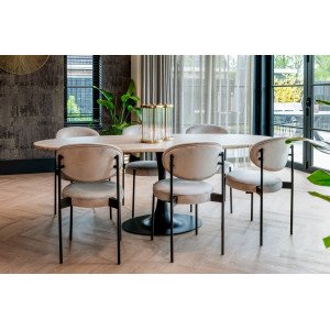HAMPTON OVAL exkluzív étkezőasztal - 230cm Étkezőasztalok