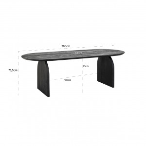 HUDSON  prémium  mangófa étkezőasztal - 200/235cm