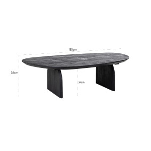 HUDSON  prémium  mangófa dohányóasztal - 135cm
