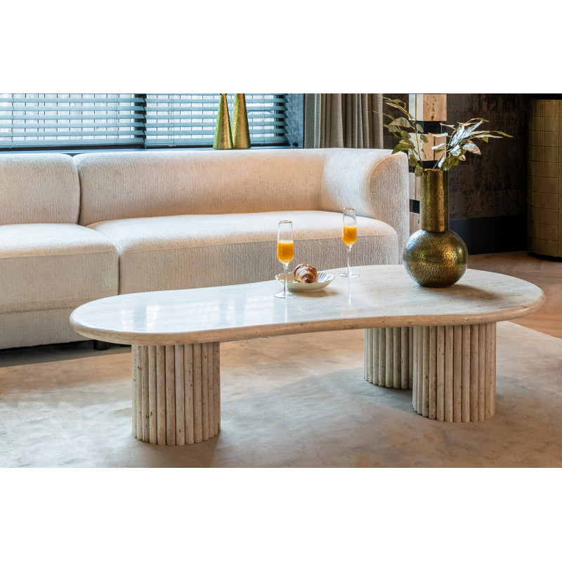 LA CANTERA prémium travertin dohányzóasztal - 150cm