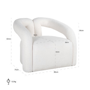 DANA design fotel - fehér
