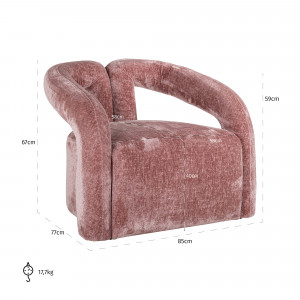 DANA design fotel - mályva