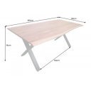 MAMMUT X  tömör akác étkezőasztal - 160/180cm