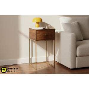 DELION tömör mangófa éjjeliszekrény Éjjeliszekrények