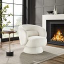 BOCCA NOVA design bouclé fotel - fehér