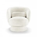 BOCCA NOVA design bouclé fotel - fehér