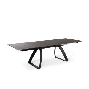 BARRET bővíthető design étkezőasztal - rozsda