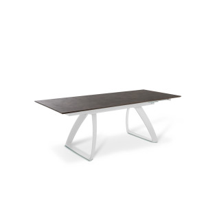 BARRET bővíthető design étkezőasztal - rozsda