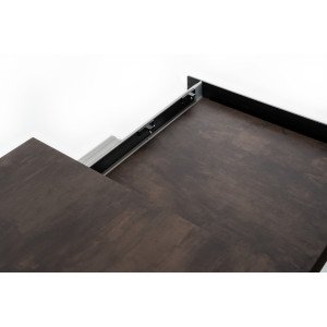 BARRET bővíthető design étkezőasztal - rozsda