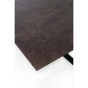 BARRET bővíthető design étkezőasztal - rozsda
