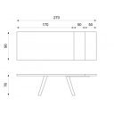 BARRET bővíthető design étkezőasztal - világos márvány