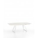 BARRET bővíthető design étkezőasztal - világos márvány