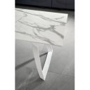 BARRET bővíthető design étkezőasztal - világos márvány