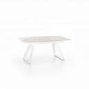 BARRET bővíthető design étkezőasztal - világos márvány