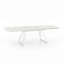 BARRET bővíthető design étkezőasztal - világos márvány