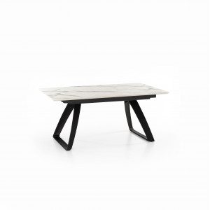 BARRET bővíthető design étkezőasztal - világos márvány