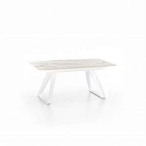 BARRET bővíthető design étkezőasztal - világos márvány