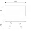 BARRET bővíthető design étkezőasztal - sötét márvány