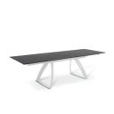 BARRET bővíthető design étkezőasztal - sötét márvány