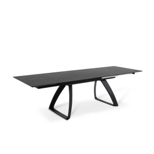 BARRET bővíthető design étkezőasztal - sötét márvány
