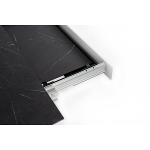 BARRET bővíthető design étkezőasztal - sötét márvány