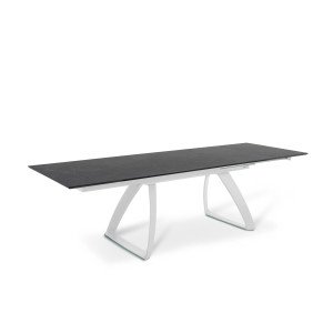 BARRET bővíthető design étkezőasztal - sötét márvány