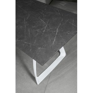 BARRET bővíthető design étkezőasztal - sötét márvány