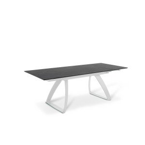 BARRET bővíthető design étkezőasztal - sötét márvány
