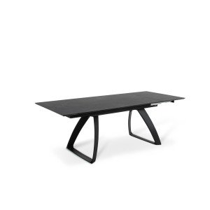 BARRET bővíthető design étkezőasztal - sötét márvány