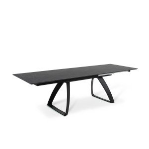 BARRET bővíthető design étkezőasztal - sötét márvány