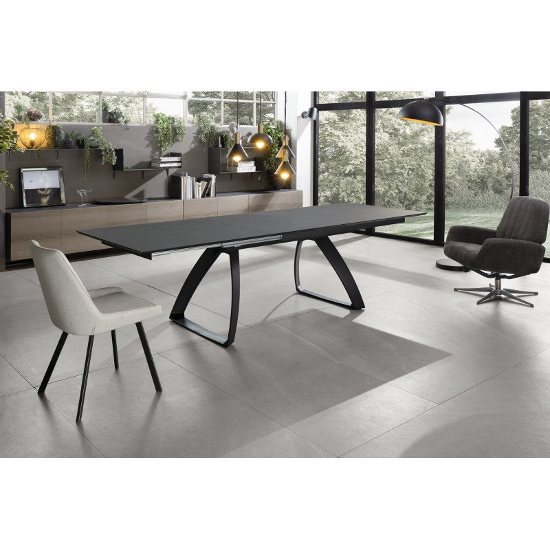 BARRET bővíthető design étkezőasztal - szürke