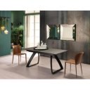 BARRET bővíthető design étkezőasztal - szürke