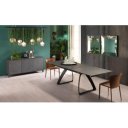 BARRET bővíthető design étkezőasztal - szürke