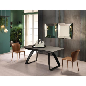 BARRET bővíthető design étkezőasztal - szürke