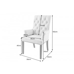 CASTLE DELUXE elegáns karfás prémium szék - beige