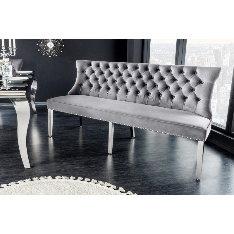 MODERN BAROCK LION étkezőpad - szürke - 165cm