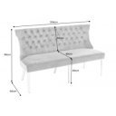 MODERN BAROCK LION étkezőpad - szürke - 165cm