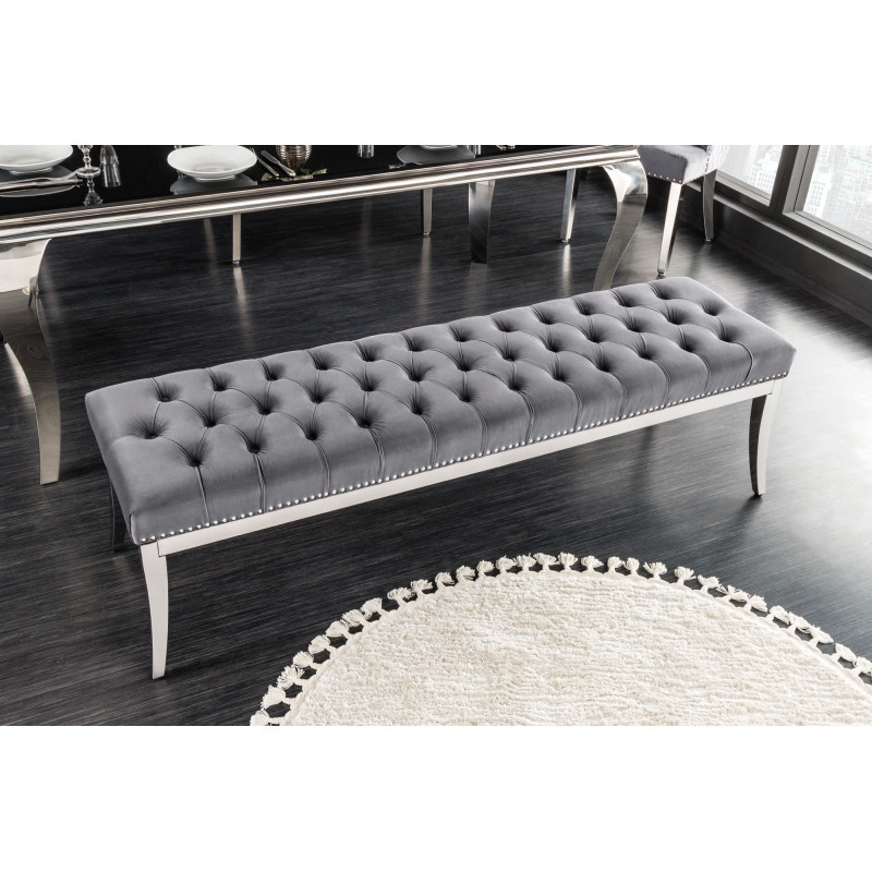 MODERN BAROCK luxus ülőpad - szürke - 165cm