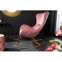 SWING design bársony hintaszék - mályva