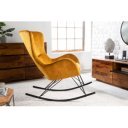 SWING design bársony hintaszék - okker