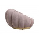 FLOREL design boucle forgófotel - beige/fehér/mályva