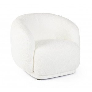 TECLA design boucle fotel - fehér/beige