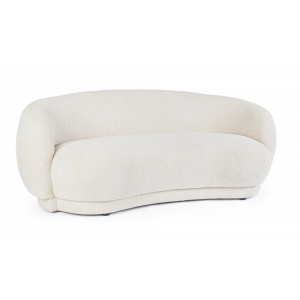 TECLA design boucle kanapé - fehér/beige - 190cm