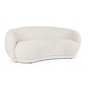 TECLA design boucle kanapé - fehér/beige - 190cm