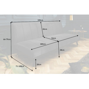 PETIT BEAUTE design kanapé - 180cm - beige
