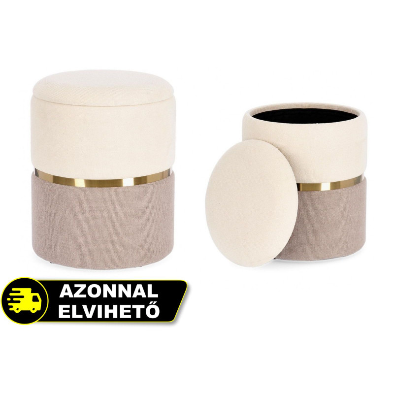 RADINE modern puff/ tároló - beige