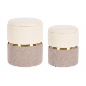 RADINE modern puff/ tároló - beige